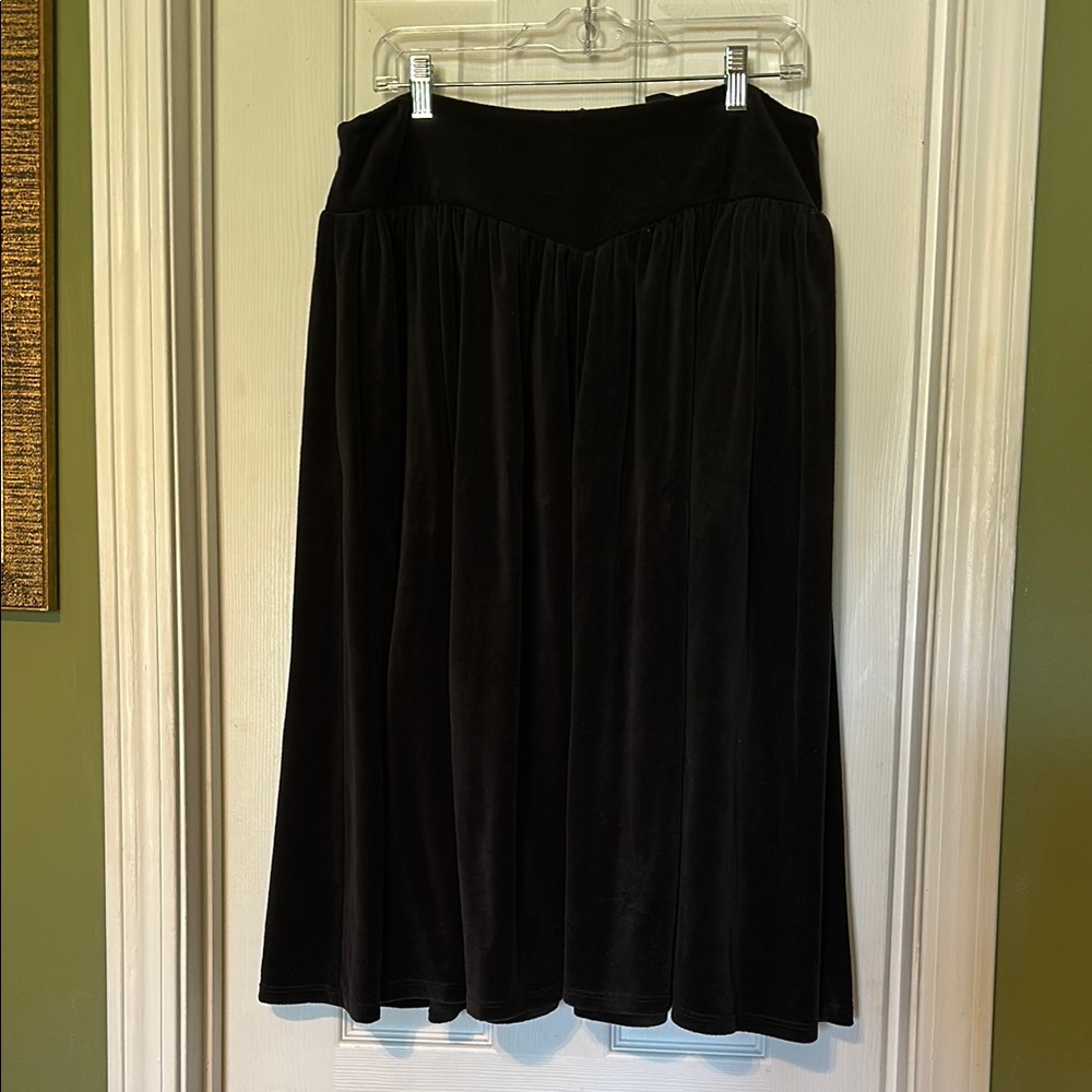 La Femme en Noir Katrina skirt in black velour